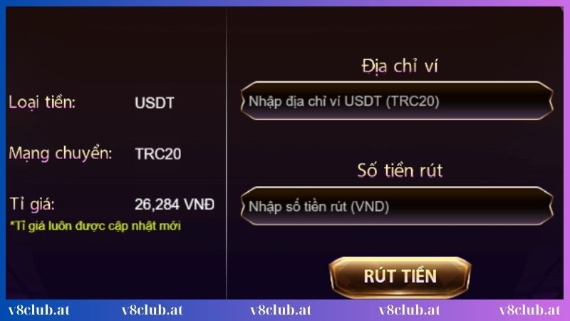 Tham khảo trình tự các bước rút tiền V8Club dễ hiểu