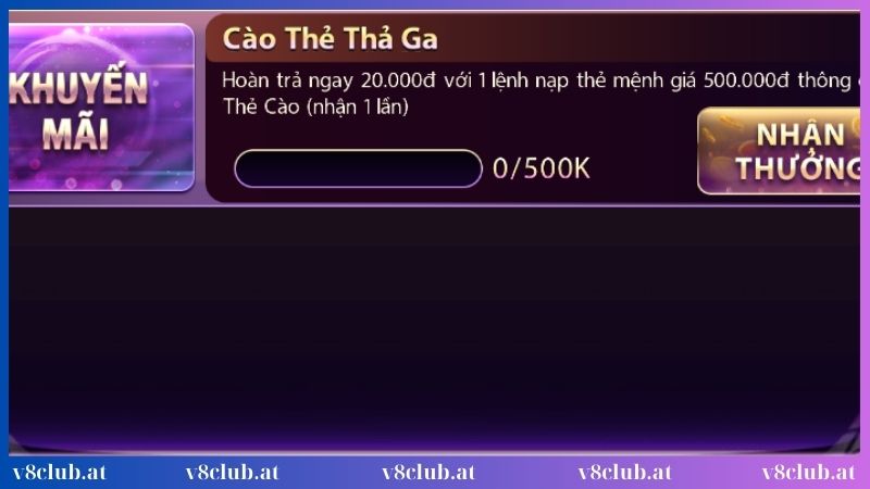 Sự kiện khuyến mãi hấp dẫn tại V8club